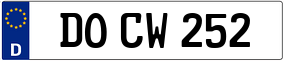 Trailer License Plate